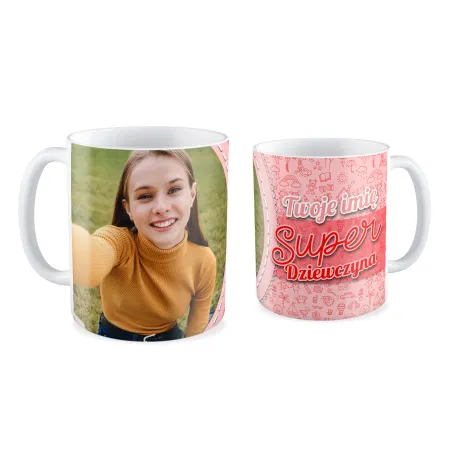 FOTO Kubek biały 330ml dla DZIEWCZYNY